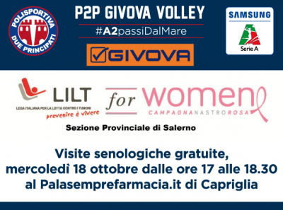 Campagna nastro rosa: P2P GIVOVA e LILT insieme per la prevenzione